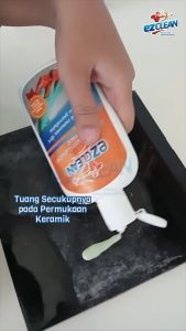 EZCLEAN KITCHEN CLEANER PEMBERSIH KERAK DAPUR + PORCELAIN CERAMIC CLEANER PEMBERSIH KERAK KAMAR MANDI double EZ CLEAN PEMBERSIH KERAK