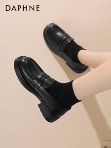 Daphne Womens Slip-On Loafers Soft Bottom Fashion Single Shoes British Style Fall New Arrival Comfortable Synthetic Leather