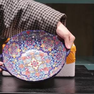 Bohemian Amphora Soup Bowl Household Ceramic Large Soup Bowl Noodle Bowl High Value Tableware Large Bowl Ramen Bowl Soup Bowl