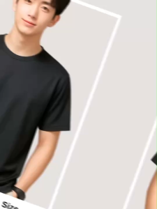 ꕥCatalog Menꕥ เสื้อยืดชาย คอกลมแขนสั้น ผ้าโพลีเอสเตอร์แบบบางเบา 2 สี