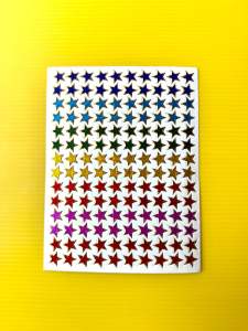 Gold Silver Stars Sticker Red Blue Green Colorful Shinny Glittering Stars Good Quality [SG Seller] Support Local Gold Color Trimming Star Small Big Star mygiftskingdom