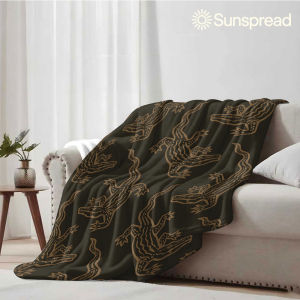 Beast Kingdom | Dark Crocodile Soft Warm Flannel Blanket Lightweight Cozy Christmas Halloween Home Decor Room