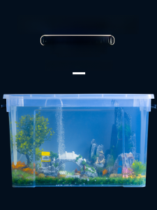 Large Transparent Plastic Storage Box Turtle Replenishment Box Aquatic Animal Transport Box Rectangular Organizer Box for Fish