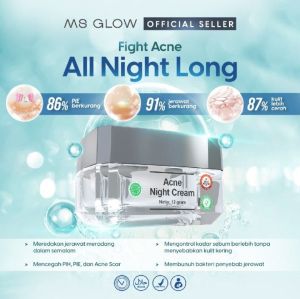 Night Cream Ms Glow Crem Malam Original