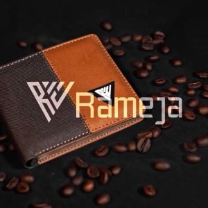 Dompet Pria RAMEJA Vintage Kulit PU & Canvas Berbentuk U Premium - RMJW18