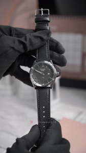 Jam Tangan Pria Christophe Arden CA 2005 MDLSSBA Black Dial Black Leather Strap