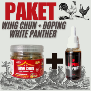 PAKET WING CHUN (100 BUTIR) + DOPING WHITE PANTHER (30 ML) - jamu untuk ayam