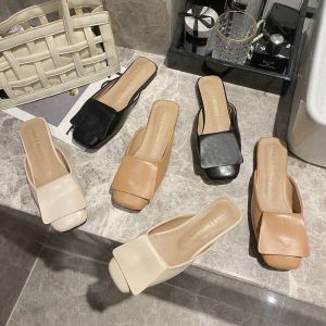 Women comfort flat Mule shoes fashion lazy slippers