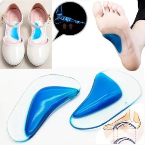 MIYIO 1 Pair Silicone Gel Orthotic Arch Support insoles Flat Foot Corrector Cushion