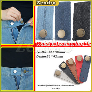 ZEO Jeans Extender Elastic Extended Buttons Adjustable Clothes Waist Belt Extension Snap Buckle