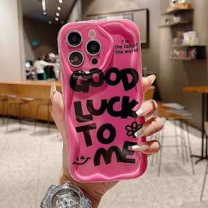 CASING CURLY BLACK & PINK FOR XIAOMI REDMI 13 A3 A2 A1 13C 12C 12 10 10A 9 9A 9C 9T NOTE 7 8 9 10 S 11 12 13 PRO 4G 5G / SOFT CASE WAVE ITS OK TO HOLD SPACE / GOOD LUCK TO ME