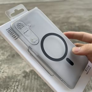 Ultra-thin Matte Clear Magnetic Phone Case For Samsung S26 S25 S24 S23 FE Ultra Plus Translucent For Magsafe Soft TPU Back Cover