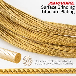 JSHOUBIKE 1/2 PCS MTB 2.1m road bike bicycle shifting inner wire 1.7m brake inner wire stainless steel electroplated gold