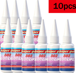 LOOLIFL | Lo0Lifl502 Super Glue 20g Instant Cyanoacrylate Adhesive Fast-Drying Strong Adhesive Super Glue Universal Transparent Repair Glue for Plastic Metal Rubber Ceramic Wood DIY Crafts and Home Maintenance