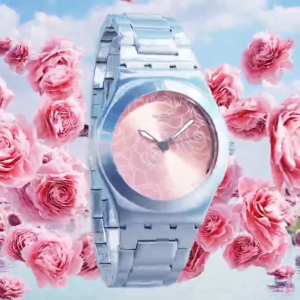 Swatch Petal Charm (YLS234G) Pink 33mm Stainless Steel Adjustable Watch