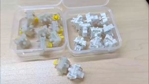 ZIFRIEND Yellow Linear Switch 5 Pin 10Pcs/Box Switchs Mechanical Keyboard Dustproof Switch
