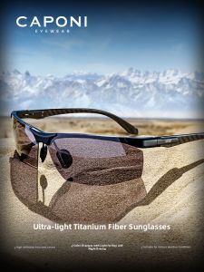CAPONI | Driving and Cycling Carbon Fiber Polarized Sunglasses