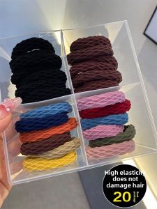 New Seamless Thick Hair Ties High Elasticity Womens Hair Bands Simple Black Head Ropes Fashionable Hair Accessories
