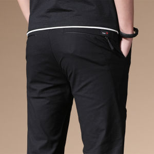 Quần Dài Nam Cotton Nguyên Chất Ống Đứng Mỏng Thời Trang Mùa Hè Quần Dài Thường Ngày Cạp Vừa Chất Liệu Cotton Pha Nylon Co Giãn