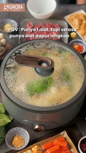 SIGNORA Multi Cooker Alat Masak Serbaguna Kapasitas 6 Liter Free Hadiah