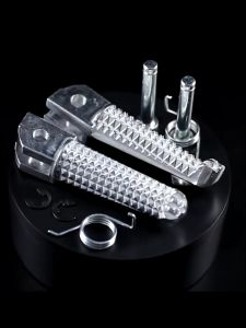 【COD】พักเท้าหลังมีเนียมเจาะ พักเท้าหลัง จระเข้ HONDA WAVE ทุกรุ่น พักเท้าหลังดิบ ( 1คู่ )