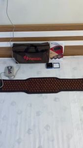 Đai đá nhiệt nóng HQ Fanocare KT 25*140cm kèm laze giảm mỡ bụng giảm đau lưng thoát vị đĩa đệm (Tặng 1 vòng tay đá)