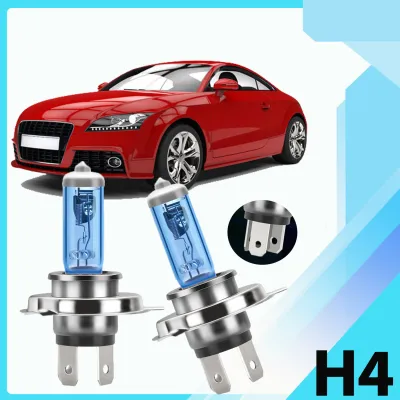 2x H4 Xenon White Super Halogen Headlight Bulbs 100W 6000K LED Headlamp 1:1 installation Car Bulb
