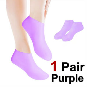 1 Pair Suitable Women Dry Cracked Feet Silicone Socks Available Multiple Colors for Moisturizing Cracked Feet