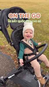 Unilove Xe đẩy siêu nhẹ 3 trong 1 On-the-Go dễ dàng gấp gọn có mái vòm chống tia UV và ghế ngồi xoay 360 độ