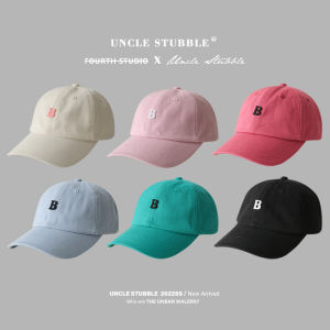 Thin Pure Color Letter Baseball Cap South Korea Dongdaemun Easiest for Match Soft Peaked Cap Pink Sun Hat for Men and Women