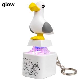 ZXZ | Goat/Seagull Mine Stress Relief Toys Keychain USB Clicky Keyboard Fidget Button LED Sound Keychain For Adults Halloween Gift