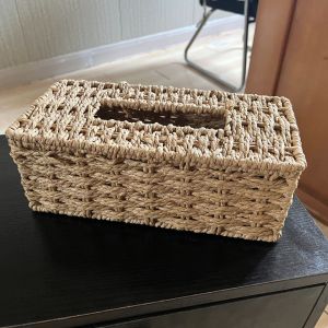 Woven Tissue Box Creative Woven Paper Box Luxury Tissue Paper Holder Home Living Room Table Decoration