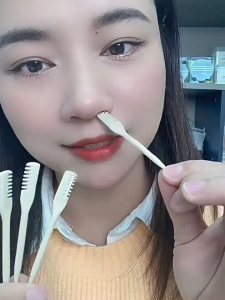 Manual safety double headed nose hair trimmer nose hair razor