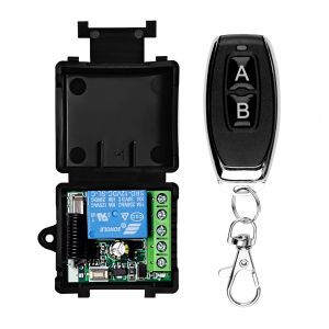 433Mhz Universal Wireless Remote Control Switch DC 12V 1CH RF Relay Receiver Module with 2 Transmitters EV1527 Learning Code Re