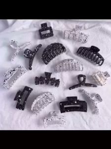 ✅100% Original MIXX New Cow Snowflake Dot Pattern Grab Clip Simple Hairpin Korean Large