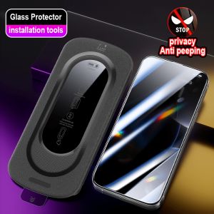 Screen Protector For iPhone 16 ProMax Tempered Glass 15 Pro 14 13fingerprint-resistant Installation tools HD Tempered Glass Film