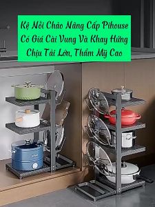 Kệ Giá Để Chảo Xoong Nồi Đa NăngCó Thể Điều Chỉnh Dùng Để Trên Kệ Bếp Gầm Bếp Góc Bếp Tiện Lợi