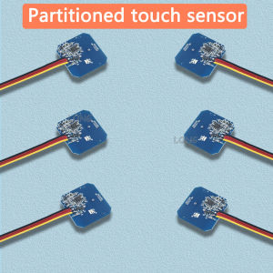 Drill-Free & Partitioned Touch Sensor - Multi-Function Wood Penetration Switch DC5-24V for Wardrobe Cabinet Wooden Furniture