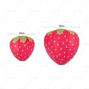 2pcs/lot 20CM/30cm Red Pink Strawberry Paper Lanterns Ornament Fruit Theme Birthday Party Baby Shower Decoration Supplies