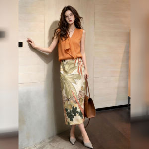 DANTING | Vintage Stylish Knit Skirt Suit For Women