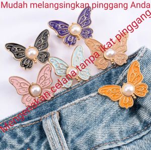 Gesper kupu-kupu dapat menyesuaikan pinggang tanpa ikat pinggang dapat menyesuaikan ukuran pakaian