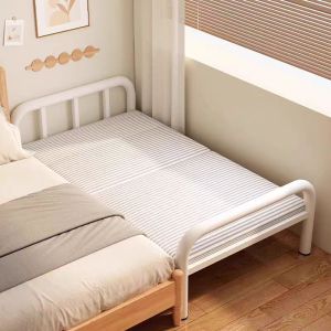 Ditto Metal Folding Bed 100/120cm Silver Gray Foldable Bed Save Space Double/Single Bed Frame for office and bedroom