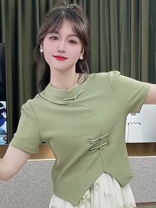 Fashionable Loose Womens Short Sleeve T-Shirt Spring Summer New Arrival Elegant Style Beautiful Matching Top European Goods