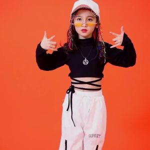 Trang phục nhảy đường phố cho trẻ em trang phục biểu diễn hip-hop cho bé trai trang phục biểu diễn jazz cho bé gái áo phông biểu diễn màu trơn cho trẻ e