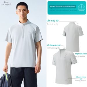 ANTA | Áo Thun Bán Zip Thoáng Khí