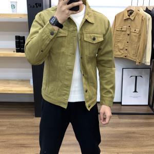 Slim Fit Casual Jacket Coat for Men Simple Style Long Sleeve Button up Collar Workwear Versatile Top Youth Trend Autumn Wear