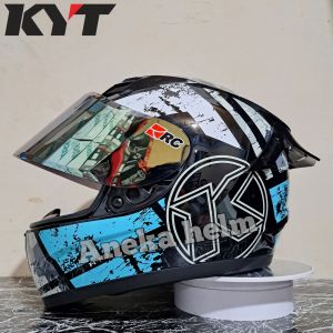 paket ganteng KYT R10 seri 3 aqua blue