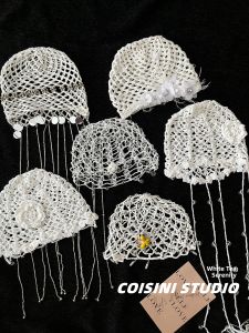 Lace Hollow Summer Breathable Bow Chain Hat