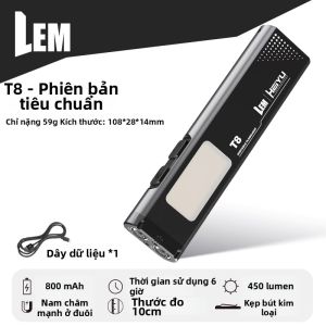 LEM | Đèn Làm Việc Từ Tính Mini Cầm Tay Sạc Được Độ Sáng Cao