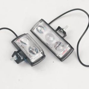 12V LED Motorcycle Spotlight High Low Beam Strobe Fog Light Waterproof Auxiliary Headlight for Motorbike Scooter ATV Vehicle